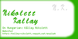 nikolett kallay business card