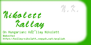 nikolett kallay business card